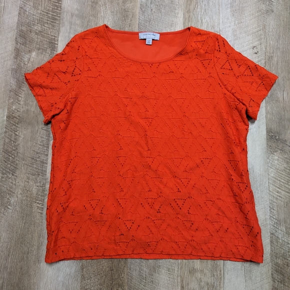 Marc New York Andrew Marc Burnt Orange Top - Picture 5 of 9
